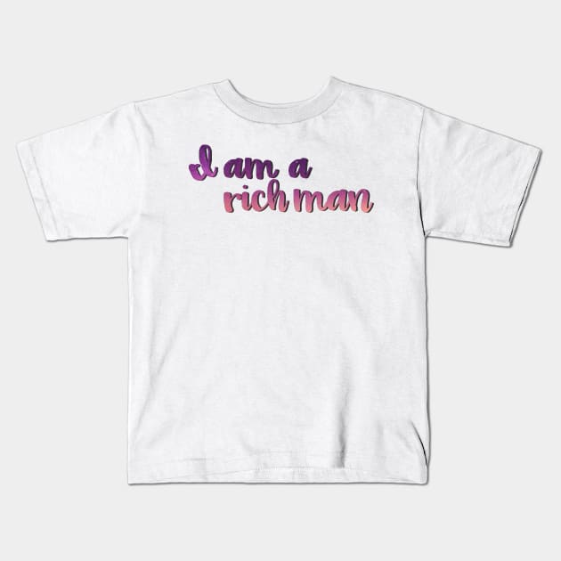 Cher Bono - "I am a rich man" Quote Kids T-Shirt by baranskini